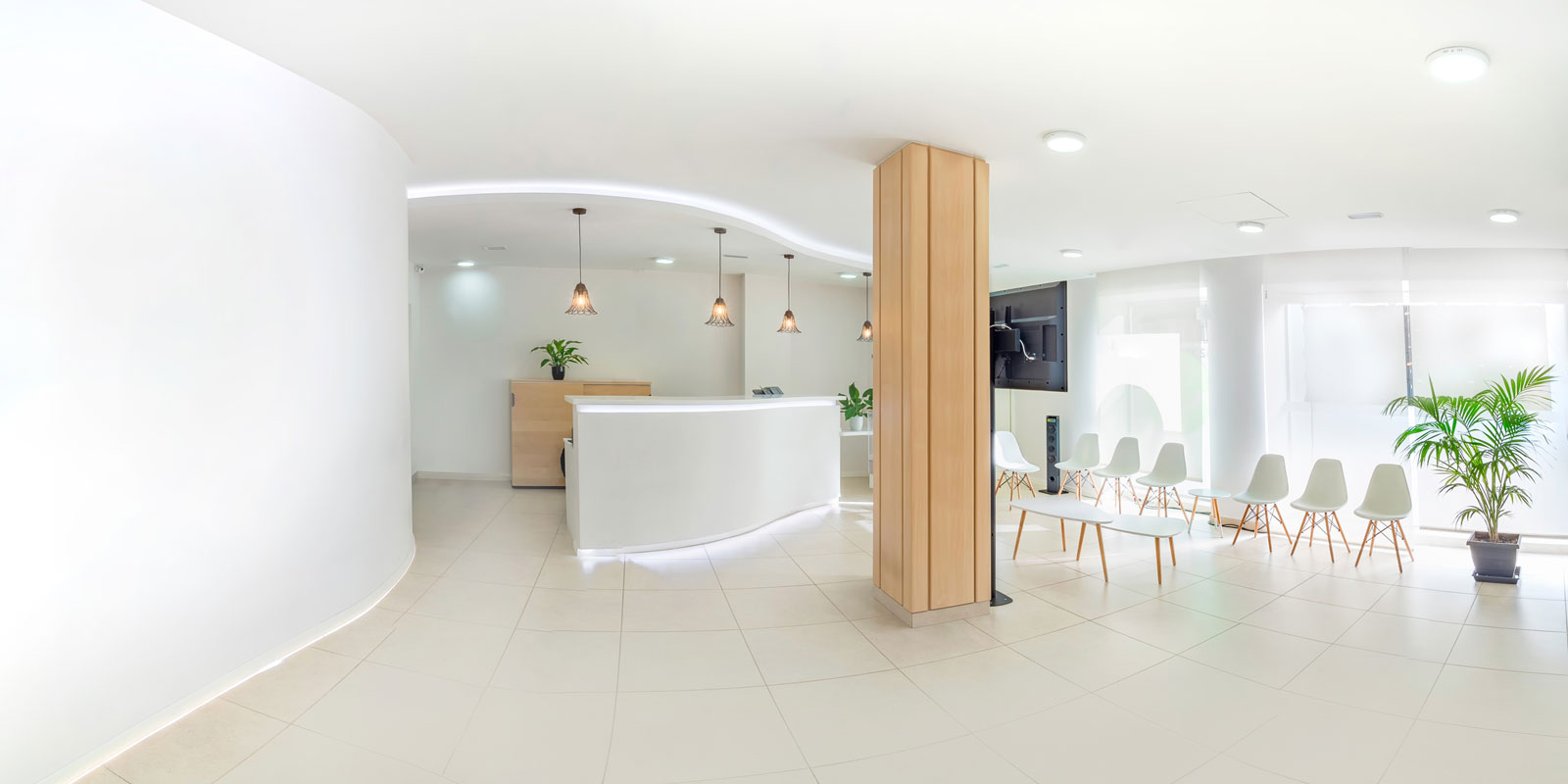 Modern entrance of inpatient facility.